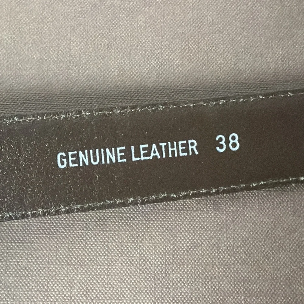 Classic‎ Chocolate Brown Genuine Leather Women's Belt Sz 38 Italy